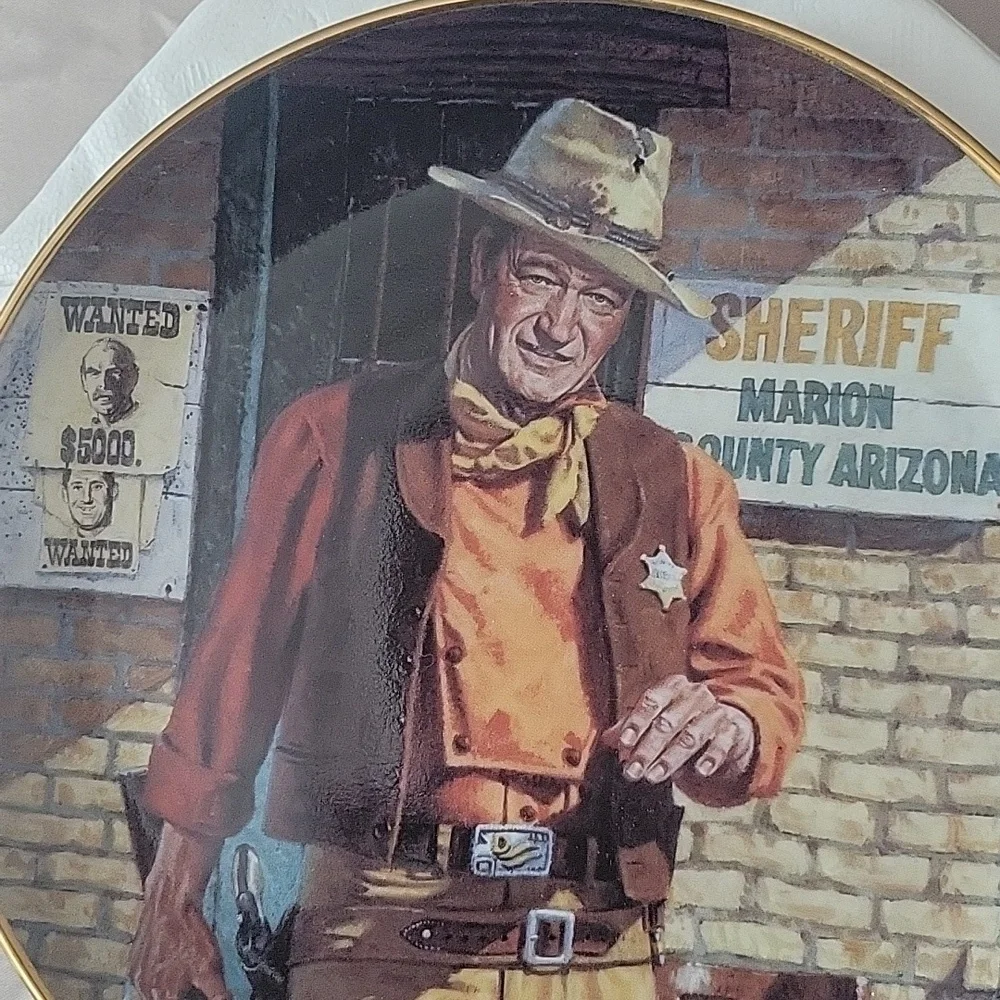 Collector's Plate John Wayne Sheriff of Marion County AZ